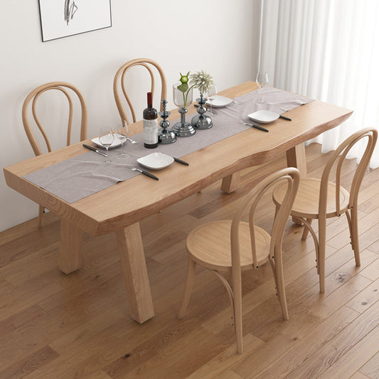 Modern 1/2/4/5/6 Pieces Rectangle Dining Set Solid Wood Dining Table with Chairs Clearhalo 'Dining Room Sets' 'Dining Tables & Seating' 'dining_room_set' 'furn' 'furn_dining_room_set' 'Furniture' 'furniture_dining_room_set' 'Kitchen & Dining Furniture' 'kitchen&dining_furn' 'kitchen' 4684248