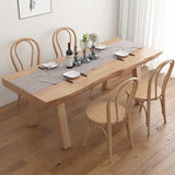Modern 1/2/4/5/6 Pieces Rectangle Dining Set Solid Wood Dining Table with Chairs Clearhalo 'Dining Room Sets' 'Dining Tables & Seating' 'dining_room_set' 'furn' 'furn_dining_room_set' 'Furniture' 'furniture_dining_room_set' 'Kitchen & Dining Furniture' 'kitchen&dining_furn' 'kitchen' 4684248