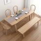 Modern 1/2/4/5/6 Pieces Rectangle Dining Set Solid Wood Dining Table with Chairs 6 Pieces: Table, 4 Chairs, 1 Bench Clearhalo 'Dining Room Sets' 'Dining Tables & Seating' 'dining_room_set' 'furn' 'furn_dining_room_set' 'Furniture' 'furniture_dining_room_set' 'Kitchen & Dining Furniture' 'kitchen&dining_furn' 'kitchen' 4684251