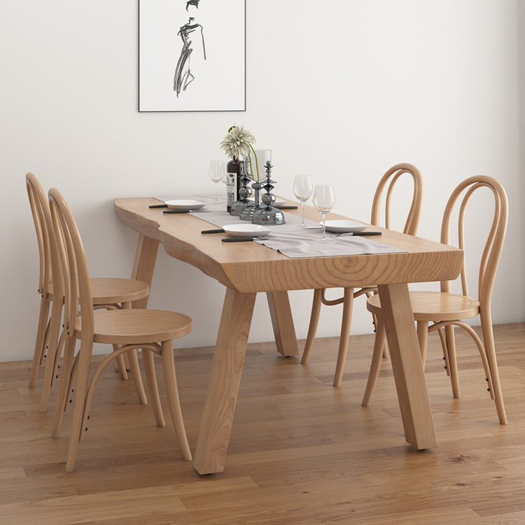 Modern 1/2/4/5/6 Pieces Rectangle Dining Set Solid Wood Dining Table with Chairs 5 Pieces: Table, 4 Chairs Clearhalo 'Dining Room Sets' 'Dining Tables & Seating' 'dining_room_set' 'furn' 'furn_dining_room_set' 'Furniture' 'furniture_dining_room_set' 'Kitchen & Dining Furniture' 'kitchen&dining_furn' 'kitchen' 4684253