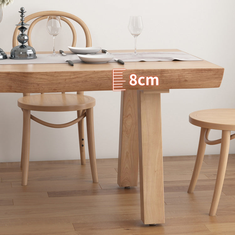 Modern 1/2/4/5/6 Pieces Rectangle Dining Set Solid Wood Dining Table with Chairs Clearhalo 'Dining Room Sets' 'Dining Tables & Seating' 'dining_room_set' 'furn' 'furn_dining_room_set' 'Furniture' 'furniture_dining_room_set' 'Kitchen & Dining Furniture' 'kitchen&dining_furn' 'kitchen' 4684257