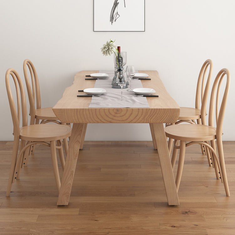 Modern 1/2/4/5/6 Pieces Rectangle Dining Set Solid Wood Dining Table with Chairs Clearhalo 'Dining Room Sets' 'Dining Tables & Seating' 'dining_room_set' 'furn' 'furn_dining_room_set' 'Furniture' 'furniture_dining_room_set' 'Kitchen & Dining Furniture' 'kitchen&dining_furn' 'kitchen' 4684263