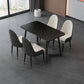 Modern 1/4/5/7 Pieces Dining Room Table Set Sintered Stone Dining Set 5 Pieces: Table, 4 Chairs Clearhalo 'Dining Room Sets' 'Dining Tables & Seating' 'dining_room_set' 'furn' 'furn_dining_room_set' 'Furniture' 'furniture_dining_room_set' 'Kitchen & Dining Furniture' 'kitchen&dining_furn' 'kitchen' 4684333