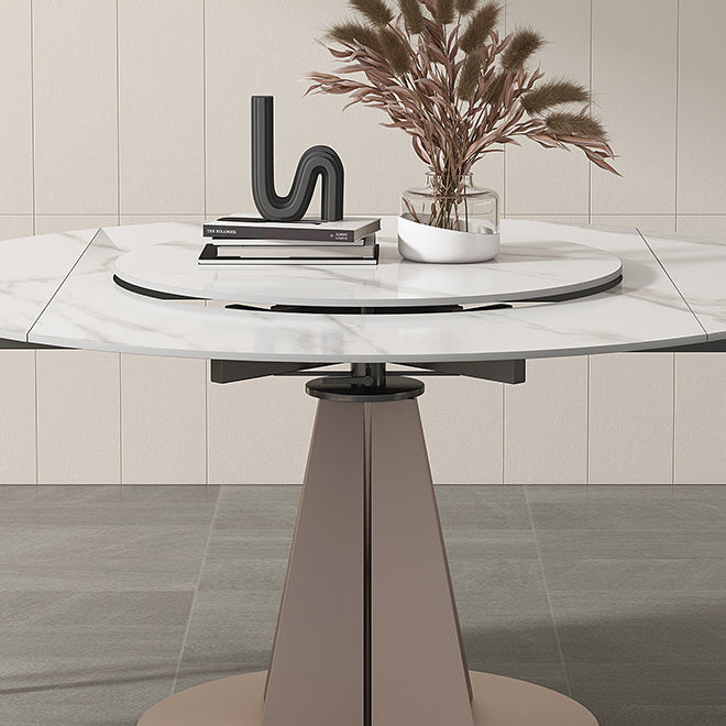 1/2/5/7 Pieces Round Glam Stone Furniture Standard Height Dining Table Set Clearhalo 'Dining Room Sets' 'Dining Tables & Seating' 'dining_room_set' 'furn' 'furn_dining_room_set' 'Furniture' 'furniture_dining_room_set' 'Kitchen & Dining Furniture' 'kitchen&dining_furn' 'kitchen' 4684380