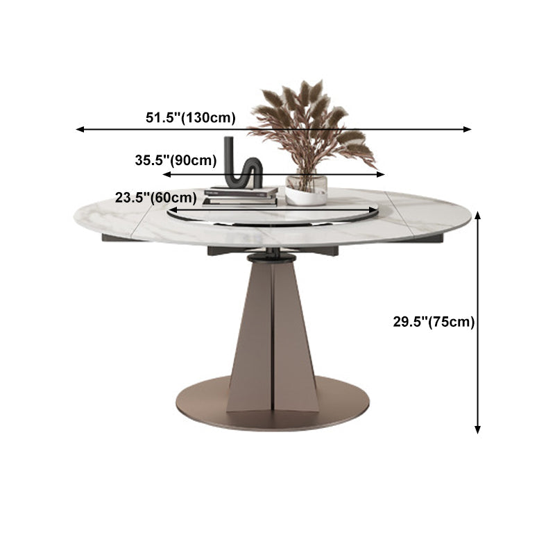 1/2/5/7 Pieces Round Glam Stone Furniture Standard Height Dining Table Set Clearhalo 'Dining Room Sets' 'Dining Tables & Seating' 'dining_room_set' 'furn' 'furn_dining_room_set' 'Furniture' 'furniture_dining_room_set' 'Kitchen & Dining Furniture' 'kitchen&dining_furn' 'kitchen' 4684389