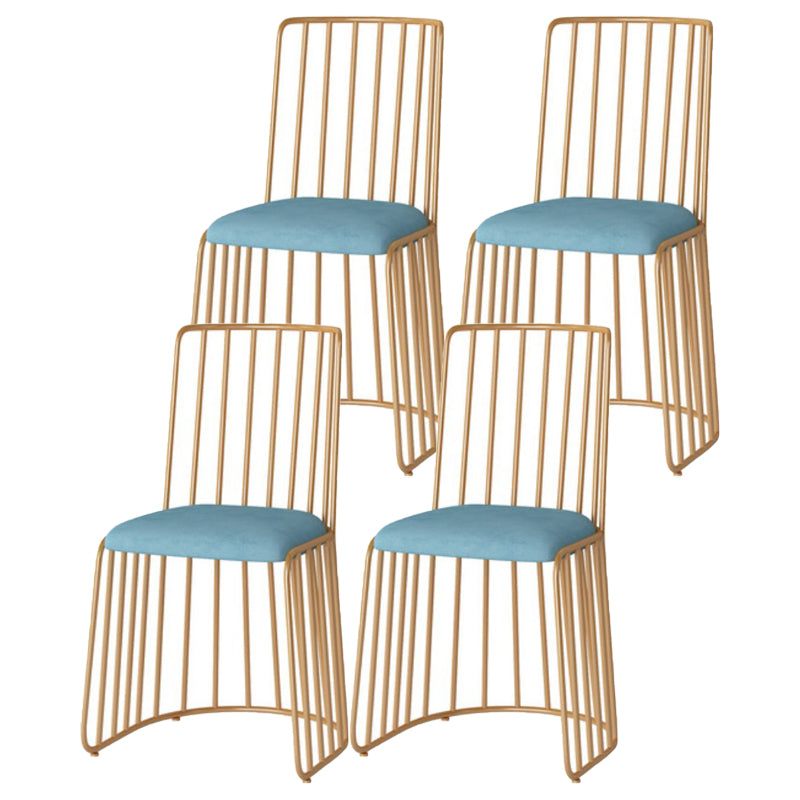 Glam Style 1/4/5 Pieces Dining Set Marble Table Kitchen Set for Dining Room 4 Blue Chairs Clearhalo 'Dining Room Sets' 'Dining Tables & Seating' 'dining_room_set' 'furn' 'furn_dining_room_set' 'Furniture' 'furniture_dining_room_set' 'Kitchen & Dining Furniture' 'kitchen&dining_furn' 'kitchen' 4684417