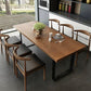 1/4/5/7 Pieces Industrial Dining Set Solid Wood and Metal Coffee Shop Table and Chairs 7 Pieces: Table, 6 Chairs Clearhalo 'Dining Room Sets' 'Dining Tables & Seating' 'dining_room_set' 'furn' 'furn_dining_room_set' 'Furniture' 'furniture_dining_room_set' 'Kitchen & Dining Furniture' 'kitchen&dining_furn' 'kitchen' 4684429