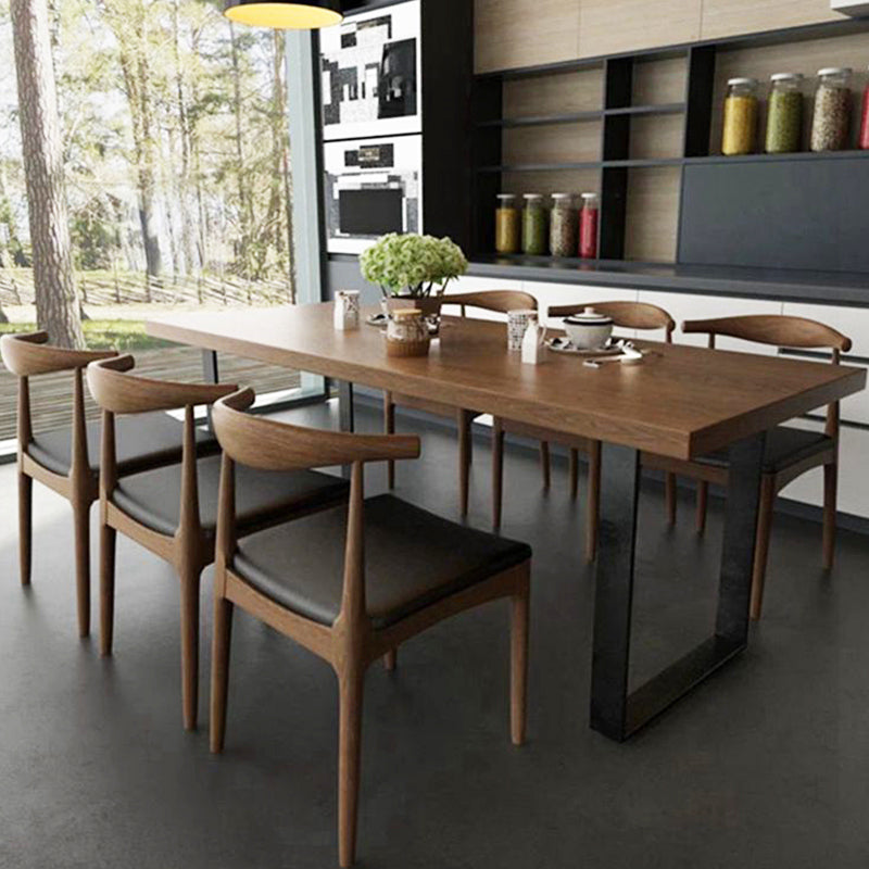1/4/5/7 Pieces Industrial Dining Set Solid Wood and Metal Coffee Shop Table and Chairs Clearhalo 'Dining Room Sets' 'Dining Tables & Seating' 'dining_room_set' 'furn' 'furn_dining_room_set' 'Furniture' 'furniture_dining_room_set' 'Kitchen & Dining Furniture' 'kitchen&dining_furn' 'kitchen' 4684431