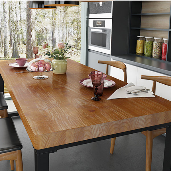 1/4/5/7 Pieces Industrial Dining Set Solid Wood and Metal Coffee Shop Table and Chairs Clearhalo 'Dining Room Sets' 'Dining Tables & Seating' 'dining_room_set' 'furn' 'furn_dining_room_set' 'Furniture' 'furniture_dining_room_set' 'Kitchen & Dining Furniture' 'kitchen&dining_furn' 'kitchen' 4684433