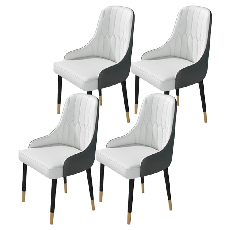 Glam 1/4/5 Pieces Dining Set Rectangle Stone Dining Table for Dining Room 4 White Chairs Clearhalo 'Dining Room Sets' 'Dining Tables & Seating' 'dining_room_set' 'furn' 'furn_dining_room_set' 'Furniture' 'furniture_dining_room_set' 'Kitchen & Dining Furniture' 'kitchen&dining_furn' 'kitchen' 4684489