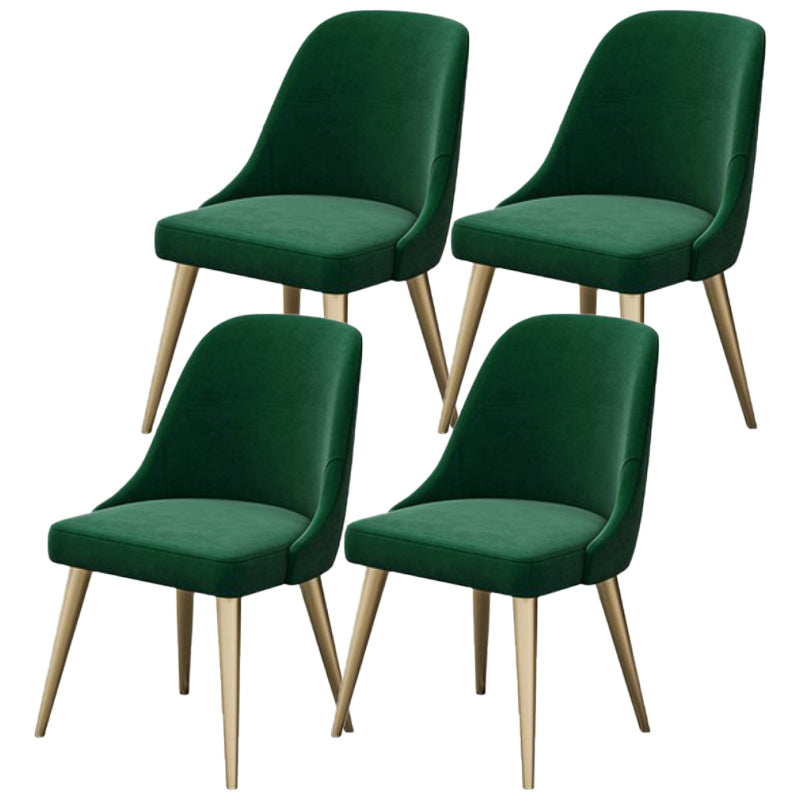 Glam 1/4/5 Pieces Dining Set Rectangle Stone Dining Table for Dining Room 4 Green Chairs Clearhalo 'Dining Room Sets' 'Dining Tables & Seating' 'dining_room_set' 'furn' 'furn_dining_room_set' 'Furniture' 'furniture_dining_room_set' 'Kitchen & Dining Furniture' 'kitchen&dining_furn' 'kitchen' 4684492