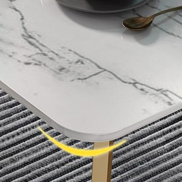 Glam 1/4/5 Pieces Dining Set Rectangle Stone Dining Table for Dining Room Clearhalo 'Dining Room Sets' 'Dining Tables & Seating' 'dining_room_set' 'furn' 'furn_dining_room_set' 'Furniture' 'furniture_dining_room_set' 'Kitchen & Dining Furniture' 'kitchen&dining_furn' 'kitchen' 4684497