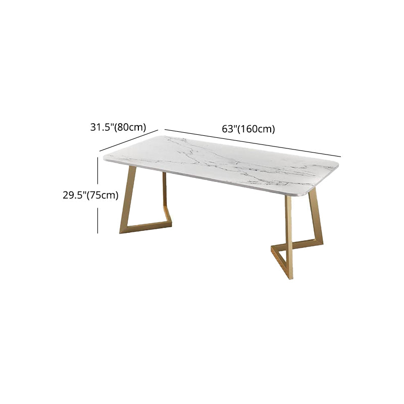Glam 1/4/5 Pieces Dining Set Rectangle Stone Dining Table for Dining Room Clearhalo 'Dining Room Sets' 'Dining Tables & Seating' 'dining_room_set' 'furn' 'furn_dining_room_set' 'Furniture' 'furniture_dining_room_set' 'Kitchen & Dining Furniture' 'kitchen&dining_furn' 'kitchen' 4684506