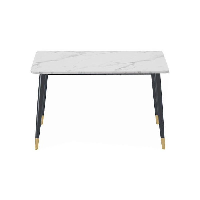 1/4/5 Pieces White Stone Dining Set Modern Solid Back Chair Rectangle Dining Furniture Clearhalo 'Dining Room Sets' 'Dining Tables & Seating' 'dining_room_set' 'furn' 'furn_dining_room_set' 'Furniture' 'furniture_dining_room_set' 'Kitchen & Dining Furniture' 'kitchen&dining_furn' 'kitchen' 4684515