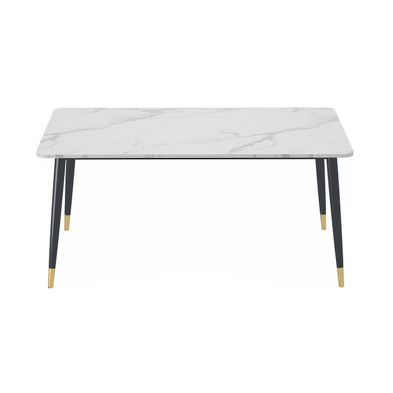 1/4/5 Pieces White Stone Dining Set Modern Solid Back Chair Rectangle Dining Furniture Clearhalo 'Dining Room Sets' 'Dining Tables & Seating' 'dining_room_set' 'furn' 'furn_dining_room_set' 'Furniture' 'furniture_dining_room_set' 'Kitchen & Dining Furniture' 'kitchen&dining_furn' 'kitchen' 4684519