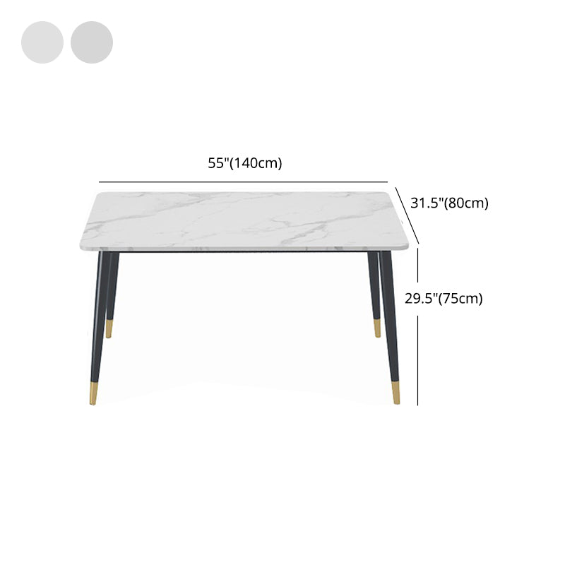 1/4/5 Pieces White Stone Dining Set Modern Solid Back Chair Rectangle Dining Furniture Clearhalo 'Dining Room Sets' 'Dining Tables & Seating' 'dining_room_set' 'furn' 'furn_dining_room_set' 'Furniture' 'furniture_dining_room_set' 'Kitchen & Dining Furniture' 'kitchen&dining_furn' 'kitchen' 4684532