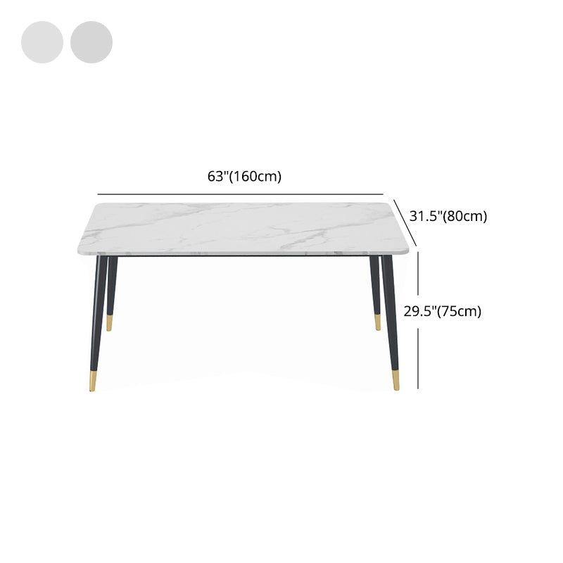 1/4/5 Pieces White Stone Dining Set Modern Solid Back Chair Rectangle Dining Furniture Clearhalo 'Dining Room Sets' 'Dining Tables & Seating' 'dining_room_set' 'furn' 'furn_dining_room_set' 'Furniture' 'furniture_dining_room_set' 'Kitchen & Dining Furniture' 'kitchen&dining_furn' 'kitchen' 4684533