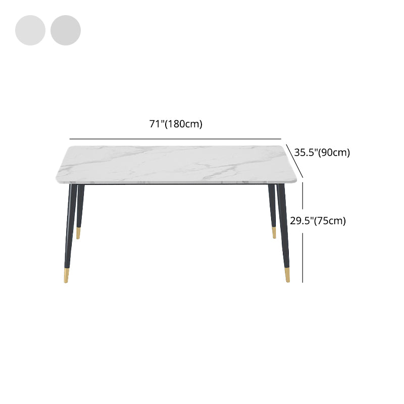 1/4/5 Pieces White Stone Dining Set Modern Solid Back Chair Rectangle Dining Furniture Clearhalo 'Dining Room Sets' 'Dining Tables & Seating' 'dining_room_set' 'furn' 'furn_dining_room_set' 'Furniture' 'furniture_dining_room_set' 'Kitchen & Dining Furniture' 'kitchen&dining_furn' 'kitchen' 4684534