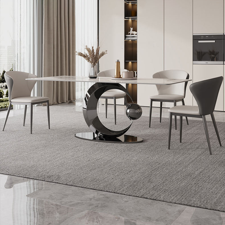 1/4/5/7 Pieces Dining Chairs Set White Rectangular Dining Room Table for Home Clearhalo 'Dining Room Sets' 'Dining Tables & Seating' 'dining_room_set' 'furn' 'furn_dining_room_set' 'Furniture' 'furniture_dining_room_set' 'Kitchen & Dining Furniture' 'kitchen&dining_furn' 'kitchen' 4684557