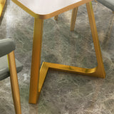 Glam 1/2/5 Pieces Dining Set Stone Geometry Wood Dining Table for Dining Room Clearhalo 'Dining Room Sets' 'Dining Tables & Seating' 'dining_room_set' 'furn' 'furn_dining_room_set' 'Furniture' 'furniture_dining_room_set' 'Kitchen & Dining Furniture' 'kitchen&dining_furn' 'kitchen' 4684576