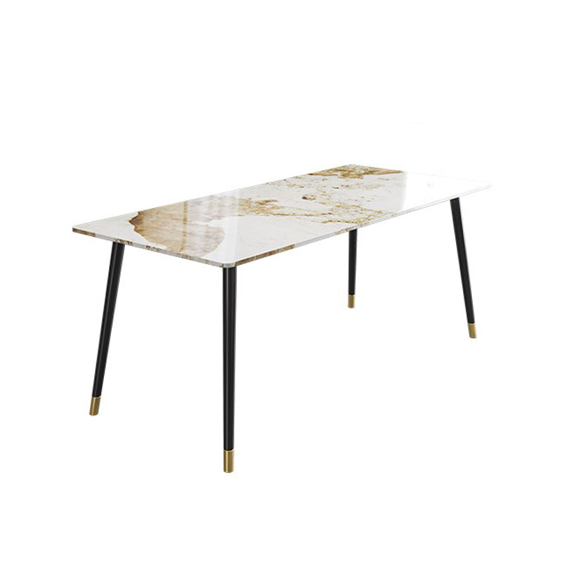 1/4/7 Pieces Stone Table with Leather Chairs Scandinavian Dining Table Set Clearhalo 'Dining Room Sets' 'Dining Tables & Seating' 'dining_room_set' 'furn' 'furn_dining_room_set' 'Furniture' 'furniture_dining_room_set' 'Kitchen & Dining Furniture' 'kitchen&dining_furn' 'kitchen' 4684588