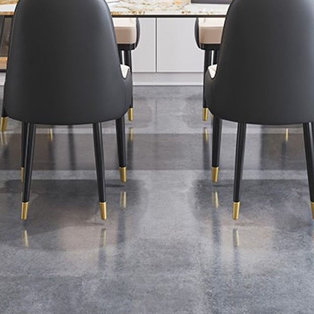 1/4/7 Pieces Stone Table with Leather Chairs Scandinavian Dining Table Set Clearhalo 'Dining Room Sets' 'Dining Tables & Seating' 'dining_room_set' 'furn' 'furn_dining_room_set' 'Furniture' 'furniture_dining_room_set' 'Kitchen & Dining Furniture' 'kitchen&dining_furn' 'kitchen' 4684598