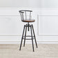 Industrial Upholstered Swivel Adjustable Height Stool 35.43'' Home Bar Stool Clearhalo 'Bar Furniture' 'Bar Stools' 'bar_stools' 'furniture_bar_stools' 'Kitchen & Dining Furniture' 'kitchen&dining_furn' 'kitchen' 'kitchen_furn' Furniture' 4684624