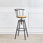 Industrial Upholstered Swivel Adjustable Height Stool 35.43'' Home Bar Stool Clearhalo 'Bar Furniture' 'Bar Stools' 'bar_stools' 'furniture_bar_stools' 'Kitchen & Dining Furniture' 'kitchen&dining_furn' 'kitchen' 'kitchen_furn' Furniture' 4684626