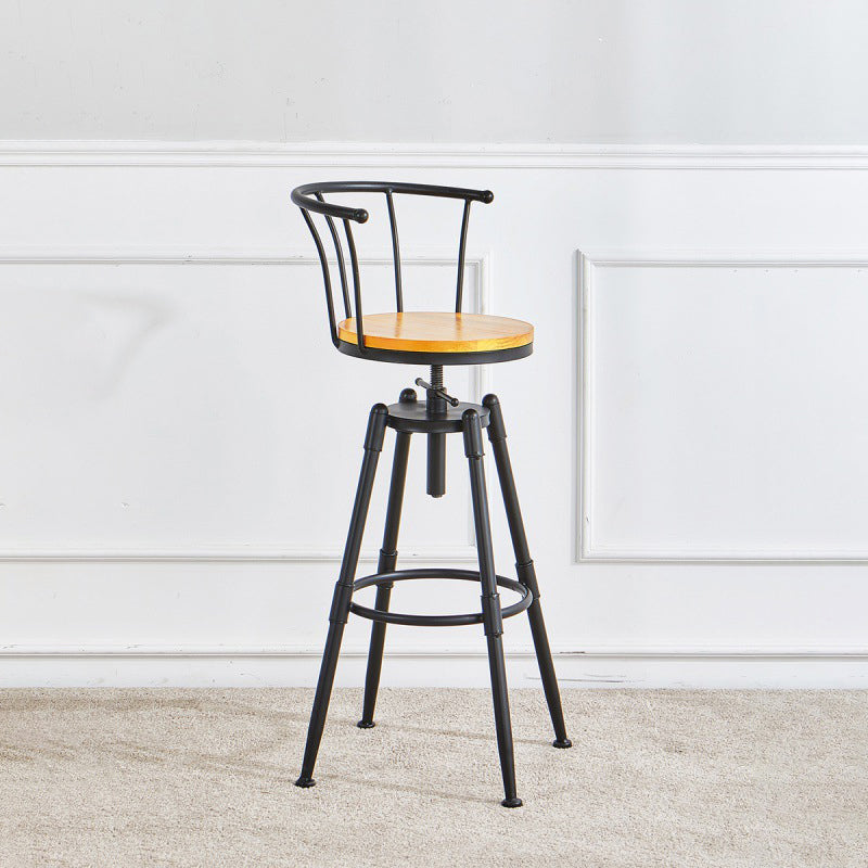 Industrial Upholstered Swivel Adjustable Height Stool 35.43'' Home Bar Stool Clearhalo 'Bar Furniture' 'Bar Stools' 'bar_stools' 'furniture_bar_stools' 'Kitchen & Dining Furniture' 'kitchen&dining_furn' 'kitchen' 'kitchen_furn' Furniture' 4684626