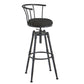 Industrial Upholstered Swivel Adjustable Height Stool 35.43'' Home Bar Stool Black 1 Piece Clearhalo 'Bar Furniture' 'Bar Stools' 'bar_stools' 'furniture_bar_stools' 'Kitchen & Dining Furniture' 'kitchen&dining_furn' 'kitchen' 'kitchen_furn' Furniture' 4684630