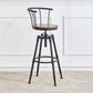 Industrial Upholstered Swivel Adjustable Height Stool 35.43'' Home Bar Stool Clearhalo 'Bar Furniture' 'Bar Stools' 'bar_stools' 'furniture_bar_stools' 'Kitchen & Dining Furniture' 'kitchen&dining_furn' 'kitchen' 'kitchen_furn' Furniture' 4684631