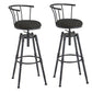 Industrial Upholstered Swivel Adjustable Height Stool 35.43'' Home Bar Stool Black Set of 2 Clearhalo 'Bar Furniture' 'Bar Stools' 'bar_stools' 'furniture_bar_stools' 'Kitchen & Dining Furniture' 'kitchen&dining_furn' 'kitchen' 'kitchen_furn' Furniture' 4684632
