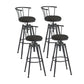Industrial Upholstered Swivel Adjustable Height Stool 35.43'' Home Bar Stool Black Set of 4 Clearhalo 'Bar Furniture' 'Bar Stools' 'bar_stools' 'furniture_bar_stools' 'Kitchen & Dining Furniture' 'kitchen&dining_furn' 'kitchen' 'kitchen_furn' Furniture' 4684634