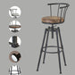 Industrial Upholstered Swivel Adjustable Height Stool 35.43'' Home Bar Stool Clearhalo 'Bar Furniture' 'Bar Stools' 'bar_stools' 'furniture_bar_stools' 'Kitchen & Dining Furniture' 'kitchen&dining_furn' 'kitchen' 'kitchen_furn' Furniture' 4684635