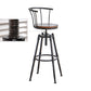Industrial Upholstered Swivel Adjustable Height Stool 35.43'' Home Bar Stool Clearhalo 'Bar Furniture' 'Bar Stools' 'bar_stools' 'furniture_bar_stools' 'Kitchen & Dining Furniture' 'kitchen&dining_furn' 'kitchen' 'kitchen_furn' Furniture' 4684636