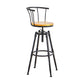 Industrial Upholstered Swivel Adjustable Height Stool 35.43'' Home Bar Stool Yellow 1 Piece Clearhalo 'Bar Furniture' 'Bar Stools' 'bar_stools' 'furniture_bar_stools' 'Kitchen & Dining Furniture' 'kitchen&dining_furn' 'kitchen' 'kitchen_furn' Furniture' 4684637