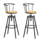 Industrial Upholstered Swivel Adjustable Height Stool 35.43'' Home Bar Stool Yellow Set of 2 Clearhalo 'Bar Furniture' 'Bar Stools' 'bar_stools' 'furniture_bar_stools' 'Kitchen & Dining Furniture' 'kitchen&dining_furn' 'kitchen' 'kitchen_furn' Furniture' 4684638