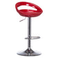 31.50" Low Back Bar and Counter Stool Contemporary Round Stool Red 1 Piece Clearhalo 'Bar Furniture' 'Bar Stools' 'bar_stools' 'furn' 'furn_bar_stools' 'furniture_bar_stools' 'Kitchen & Dining Furniture' 'kitchen&dining_furn' 'kitchen' 'kitchen_furn' Furniture' 4684649