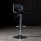 Adjustable Height Leather Footrest Bar Stool Matte Finish 31.49'' Low Back Stool Black Silver 1 Piece Clearhalo 'Bar Furniture' 'Bar Stools' 'bar_stools' 'furn' 'furn_bar_stools' 'furniture_bar_stools' 'Kitchen & Dining Furniture' 'kitchen&dining_furn' 'kitchen' 'kitchen_furn' Furniture' 4684748