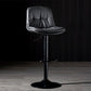 Adjustable Height Leather Footrest Bar Stool Matte Finish 31.49'' Low Back Stool Dark Gray Black 1 Piece Clearhalo 'Bar Furniture' 'Bar Stools' 'bar_stools' 'furn' 'furn_bar_stools' 'furniture_bar_stools' 'Kitchen & Dining Furniture' 'kitchen&dining_furn' 'kitchen' 'kitchen_furn' Furniture' 4684750