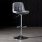 Adjustable Height Leather Footrest Bar Stool Matte Finish 31.49'' Low Back Stool Light Gray Silver 1 Piece Clearhalo 'Bar Furniture' 'Bar Stools' 'bar_stools' 'furn' 'furn_bar_stools' 'furniture_bar_stools' 'Kitchen & Dining Furniture' 'kitchen&dining_furn' 'kitchen' 'kitchen_furn' Furniture' 4684753