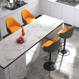 Scandinavian Metal Kitchen Dining Room Arm Stool Adjustable Height Barstool Clearhalo 'Bar Furniture' 'Bar Stools' 'bar_stools' 'furniture_bar_stools' 'Kitchen & Dining Furniture' 'kitchen&dining_furn' 'kitchen' 'kitchen_furn' Furniture' 4684757