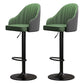 Scandinavian Metal Kitchen Dining Room Arm Stool Adjustable Height Barstool Gray-Green Set of 2 Clearhalo 'Bar Furniture' 'Bar Stools' 'bar_stools' 'furniture_bar_stools' 'Kitchen & Dining Furniture' 'kitchen&dining_furn' 'kitchen' 'kitchen_furn' Furniture' 4684758