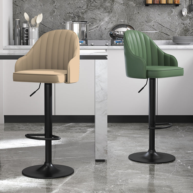 Scandinavian Metal Kitchen Dining Room Arm Stool Adjustable Height Barstool Clearhalo 'Bar Furniture' 'Bar Stools' 'bar_stools' 'furniture_bar_stools' 'Kitchen & Dining Furniture' 'kitchen&dining_furn' 'kitchen' 'kitchen_furn' Furniture' 4684759