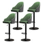 Scandinavian Metal Kitchen Dining Room Arm Stool Adjustable Height Barstool Gray-Green Set of 4 Clearhalo 'Bar Furniture' 'Bar Stools' 'bar_stools' 'furniture_bar_stools' 'Kitchen & Dining Furniture' 'kitchen&dining_furn' 'kitchen' 'kitchen_furn' Furniture' 4684760