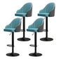 Scandinavian Metal Kitchen Dining Room Arm Stool Adjustable Height Barstool Gray-Blue Set of 4 Clearhalo 'Bar Furniture' 'Bar Stools' 'bar_stools' 'furniture_bar_stools' 'Kitchen & Dining Furniture' 'kitchen&dining_furn' 'kitchen' 'kitchen_furn' Furniture' 4684766