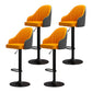 Scandinavian Metal Kitchen Dining Room Arm Stool Adjustable Height Barstool Gray-Yellow Set of 4 Clearhalo 'Bar Furniture' 'Bar Stools' 'bar_stools' 'furniture_bar_stools' 'Kitchen & Dining Furniture' 'kitchen&dining_furn' 'kitchen' 'kitchen_furn' Furniture' 4684771