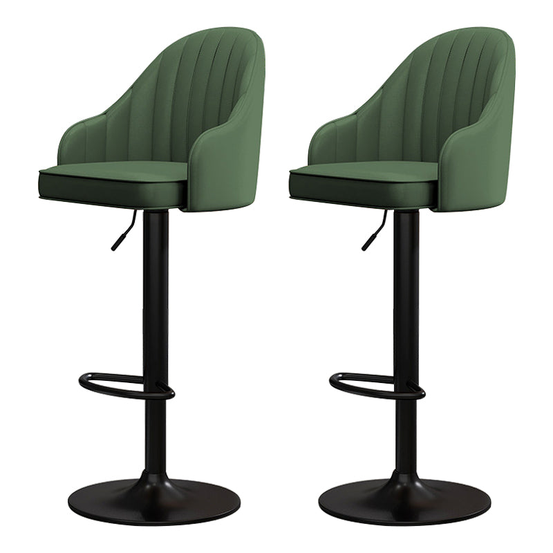 Scandinavian Metal Kitchen Dining Room Arm Stool Adjustable Height Barstool Green Set of 2 Clearhalo 'Bar Furniture' 'Bar Stools' 'bar_stools' 'furniture_bar_stools' 'Kitchen & Dining Furniture' 'kitchen&dining_furn' 'kitchen' 'kitchen_furn' Furniture' 4684773