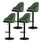 Scandinavian Metal Kitchen Dining Room Arm Stool Adjustable Height Barstool Green Set of 4 Clearhalo 'Bar Furniture' 'Bar Stools' 'bar_stools' 'furniture_bar_stools' 'Kitchen & Dining Furniture' 'kitchen&dining_furn' 'kitchen' 'kitchen_furn' Furniture' 4684774