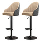 Scandinavian Metal Kitchen Dining Room Arm Stool Adjustable Height Barstool Gray-Khaki Set of 2 Clearhalo 'Bar Furniture' 'Bar Stools' 'bar_stools' 'furniture_bar_stools' 'Kitchen & Dining Furniture' 'kitchen&dining_furn' 'kitchen' 'kitchen_furn' Furniture' 4684776